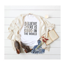 Load image into Gallery viewer, Don&#39;t Stop Believin&#39; Leopard T-Shirt
